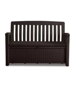 PANCHINA CASSAPANCA KETER "PATIO STORAGE BENCH" IN RESINA GRAFITE 132X61,2X89 CM